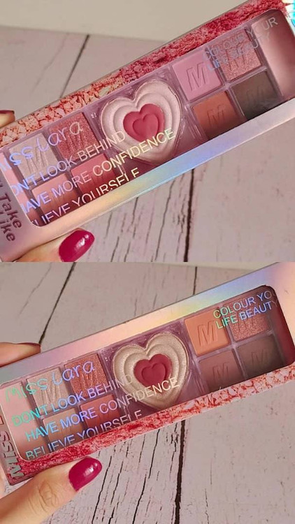 خرید پالت سایه چندکاره میس لارا با پیگمنت بالا، قابل استفاده بهعنوان سایه چشم، رژگونه، کانتور و هایلایتر. دارای دو طیف رنگی کاربردی و طراحی خاص.